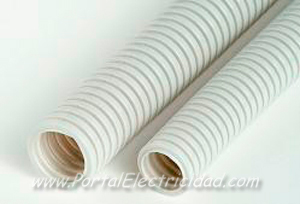 Imagen de un tubo corrugado libre de halógenos